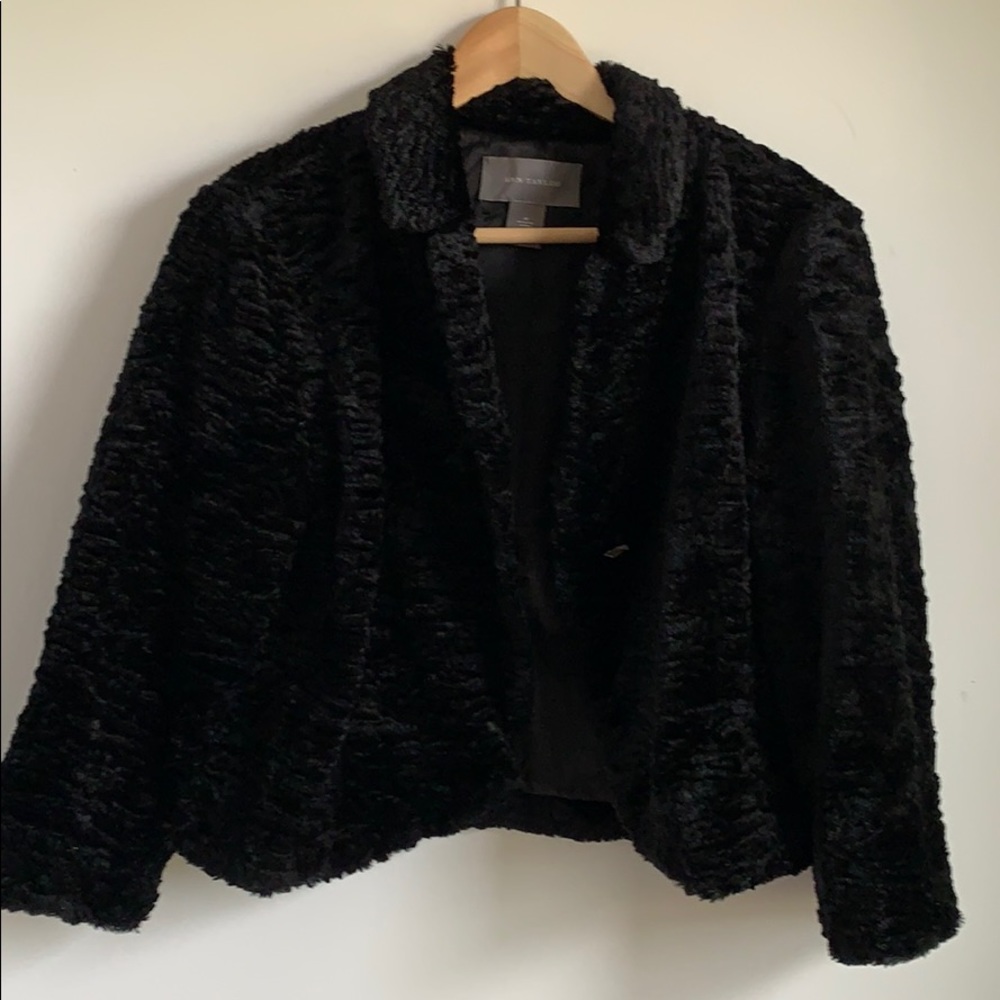 Ann Taylor teddy style fur jacket